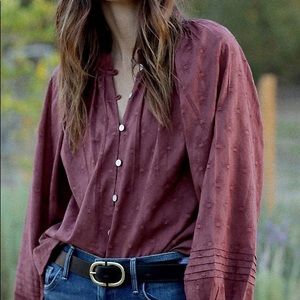 Anthropologie Cleobella Antonia Textured Peasant Puff